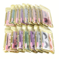 3D Fluffy Curly False Eyelashes Set with Tweezers and Brush