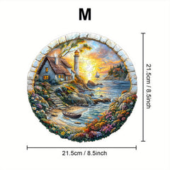 Coastal Sunset Wooden Jigsaw Puzzle - Unique Irregular Shape Brain Teaser