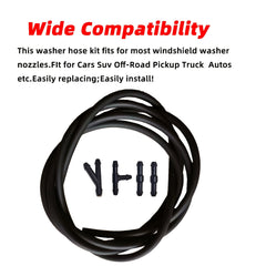 Windshield Washer Hose Kit 2m Universal 4 Connectors Water Pump Nozzle Install