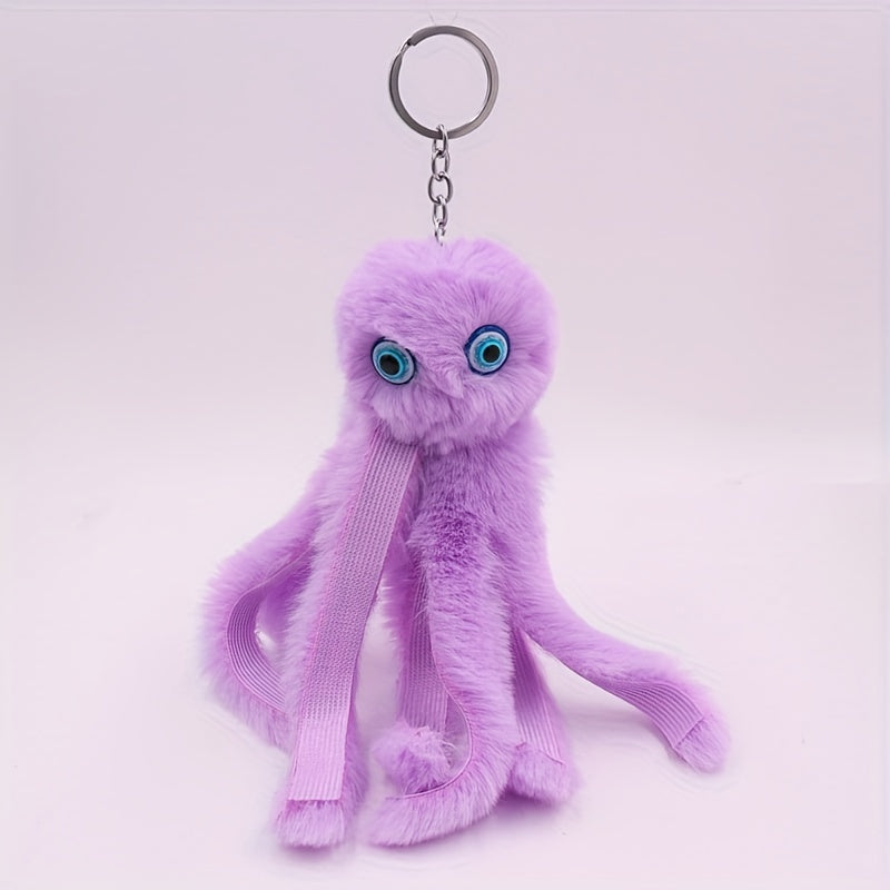 Octopus Keychain Plush Toy Bag Pendant Women's Shoulder Bag Accessory