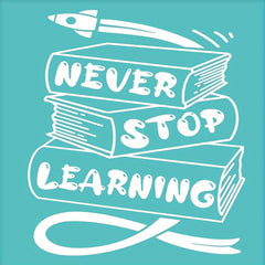 2pcs Screen Printing Stencils Wood T Shirt Fabric Never Stop Learning