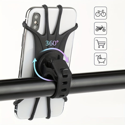 Adjustable 360 Rotation Silicone Bike Phone Holder Phone Accessories