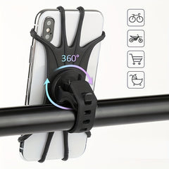 Adjustable 360 Rotation Silicone Bike Phone Holder Phone Accessories