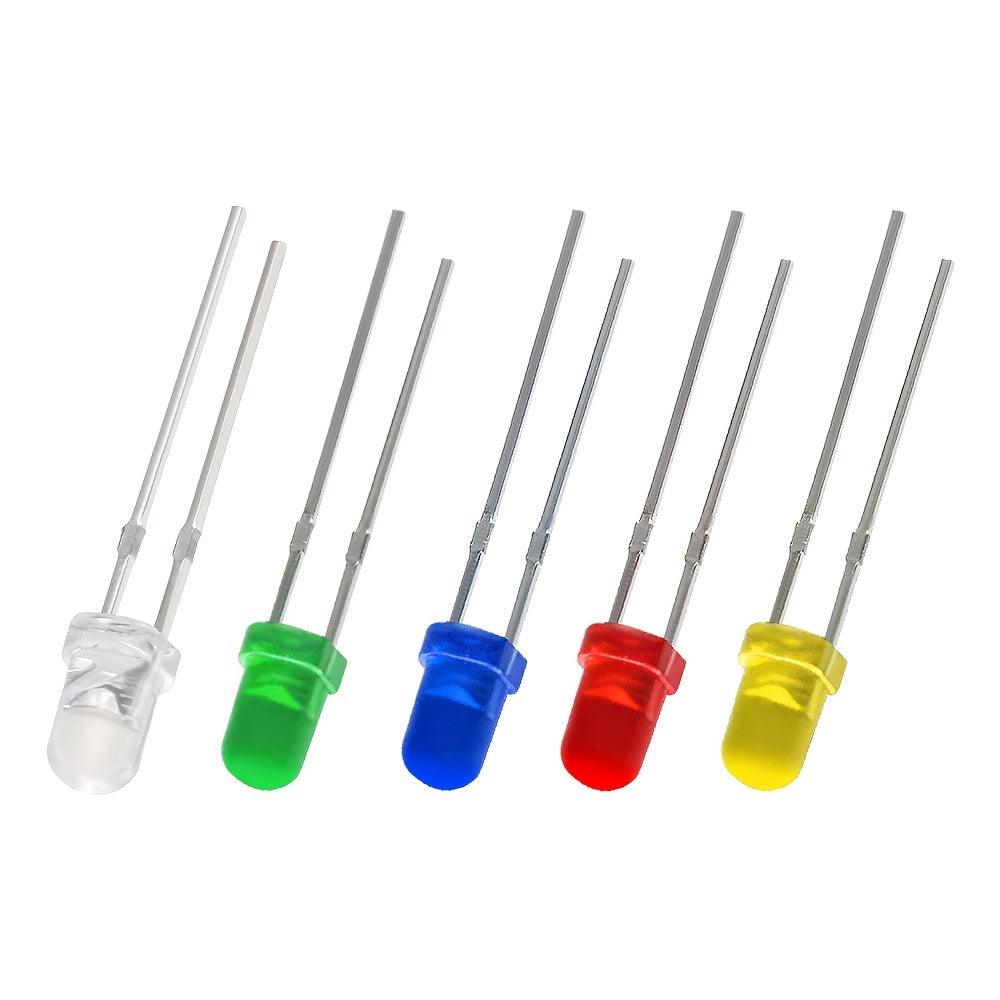 100pcs LED Diode F3 Bright 3MM Red Yellow Green LEDs Kit