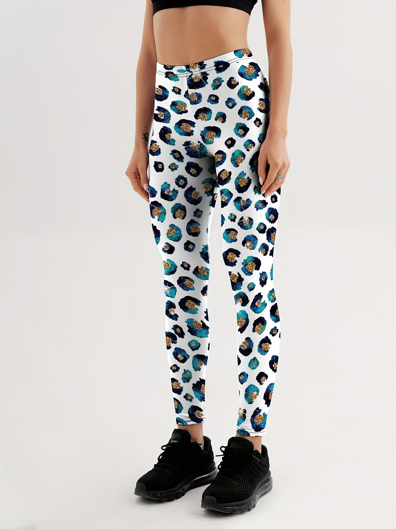 Leopard Print Lip Lifting Yoga Leggings Activewear