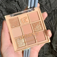 9 Colors Shimmer Matte Eyeshadow Palette Glitter Long Lasting Eye Makeup Tool