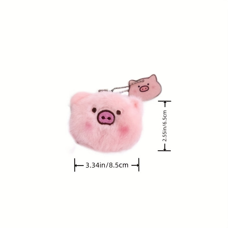 Cute Mini Pig Head Plush Cartoon Toy for Kids, Couples & Babies