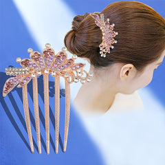 Flower Rhinestones Hair Combs Accessories for Mother's Birthday