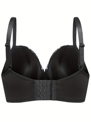  Contrast Lace Push Up Bra