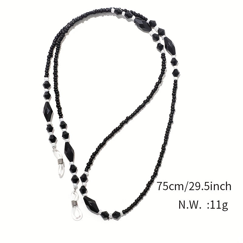 Rhombus Beaded Glasses Chain Anti Slip Sunglasses Reading Glasses Lanyard