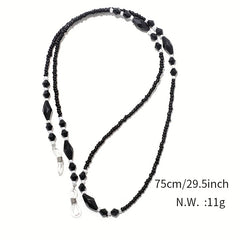 Rhombus Beaded Glasses Chain Anti Slip Sunglasses Reading Glasses Lanyard