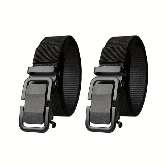 2pcs Men's Toothless Automatic Breathable Belt