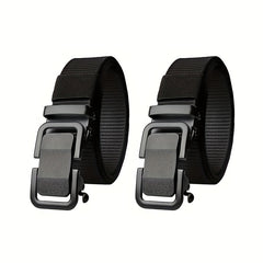 2pcs Men's Toothless Automatic Breathable Belt