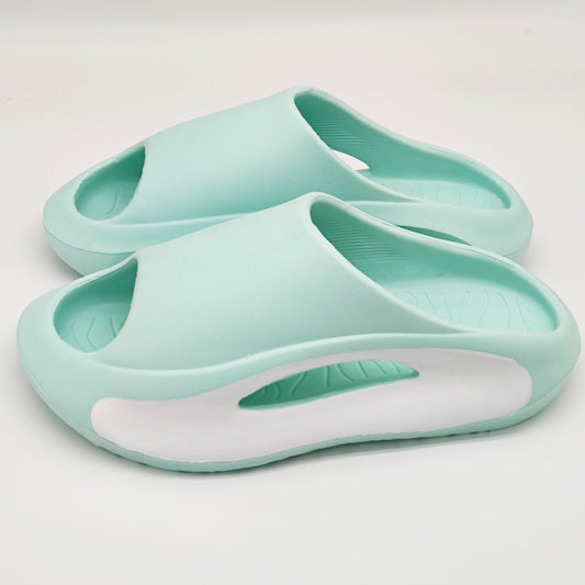 Women's Colorblock Pillow Slides Soft Sole Slip On Indoor Outdoor Shoes