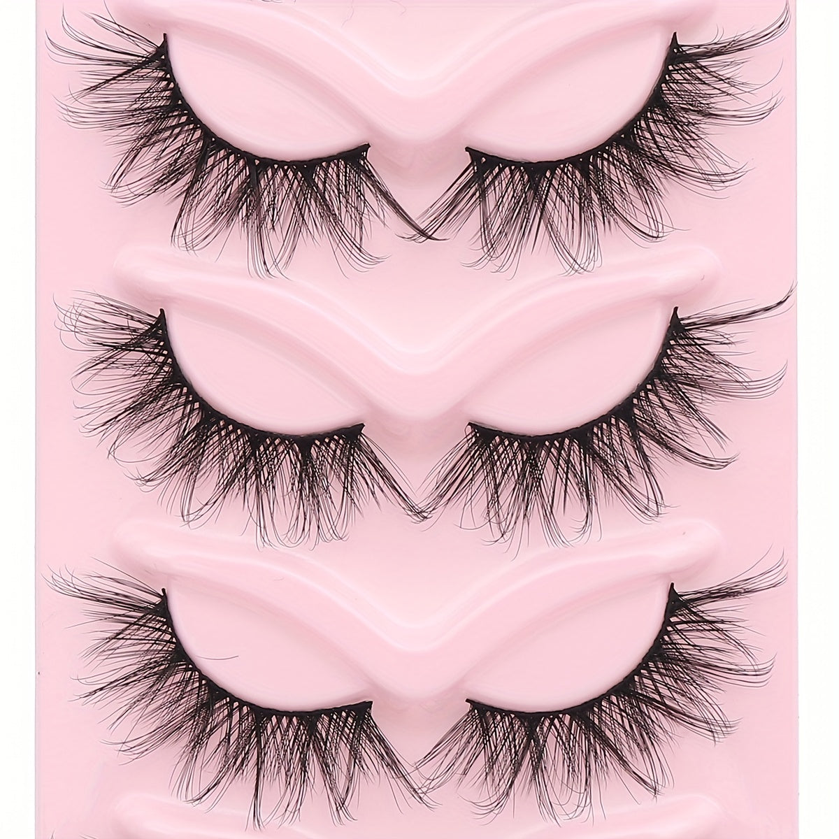 5 Pairs Fluffy Layer False Eyelashes 3D Crisscross Thick Eye Elongated Eyelashes