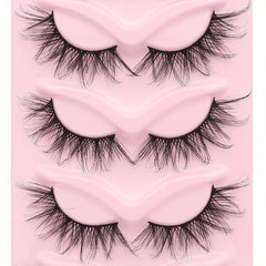 5 Pairs Fluffy Layer False Eyelashes 3D Crisscross Thick Eye Elongated Eyelashes