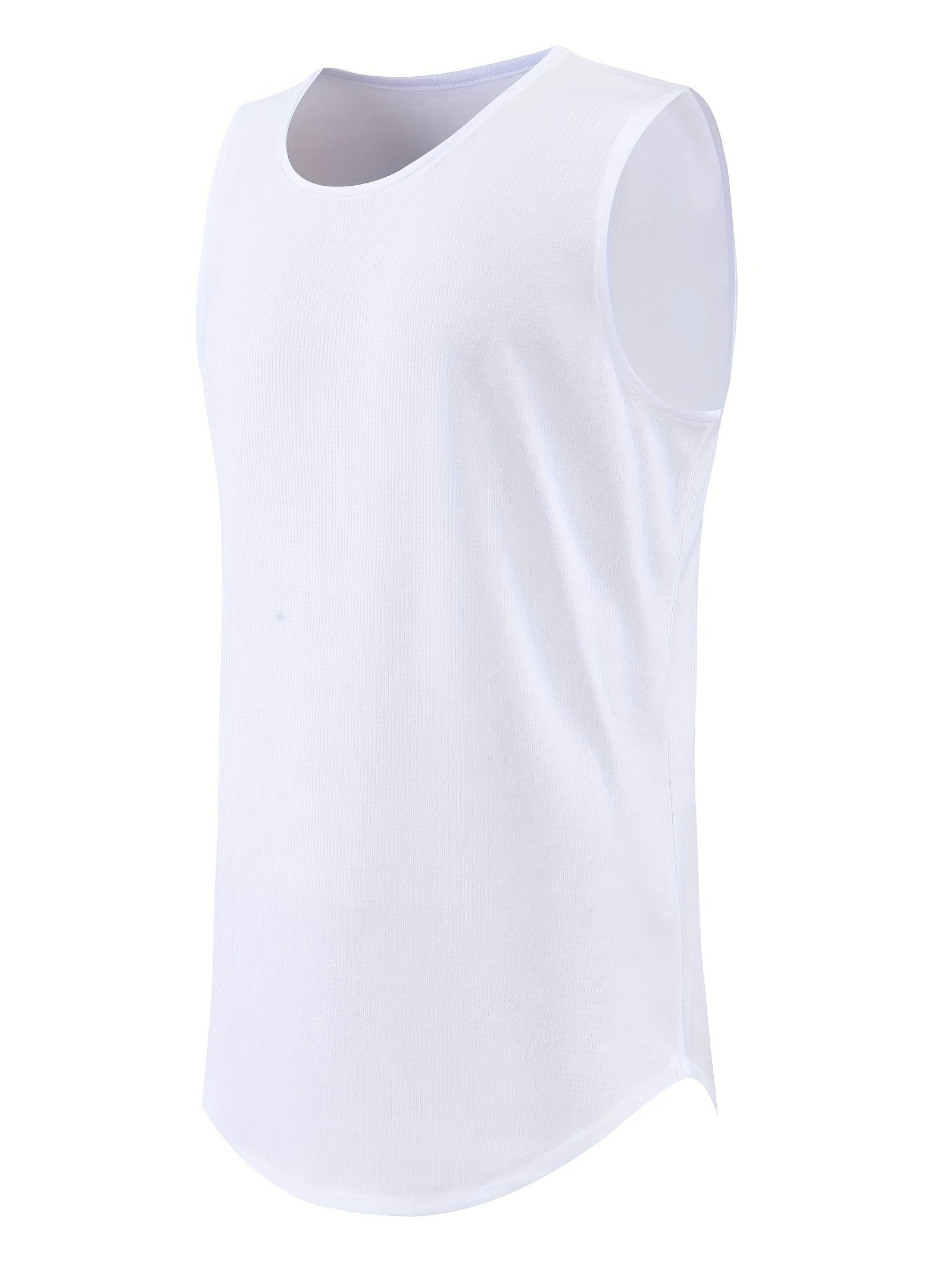 Men's Breathable Tank Top Sleeveless Crew Neck Mid Stretch