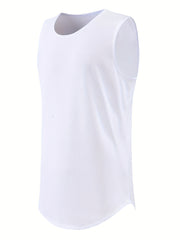 Men's Breathable Tank Top Sleeveless Crew Neck Mid Stretch