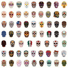 60pcs Flower Skull Stickers Pack