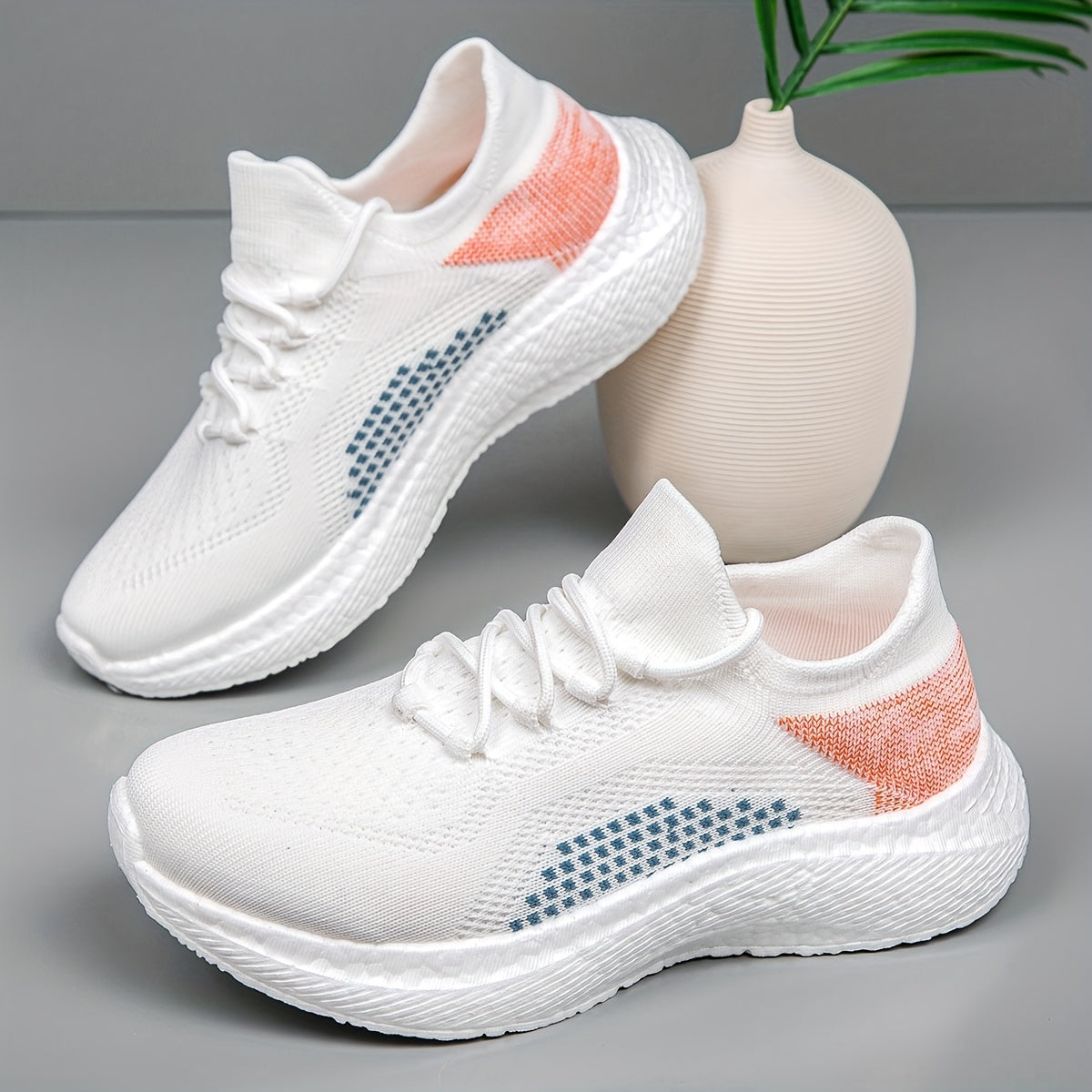 Women's Knitted Sports Shoes Low Top Sneakers