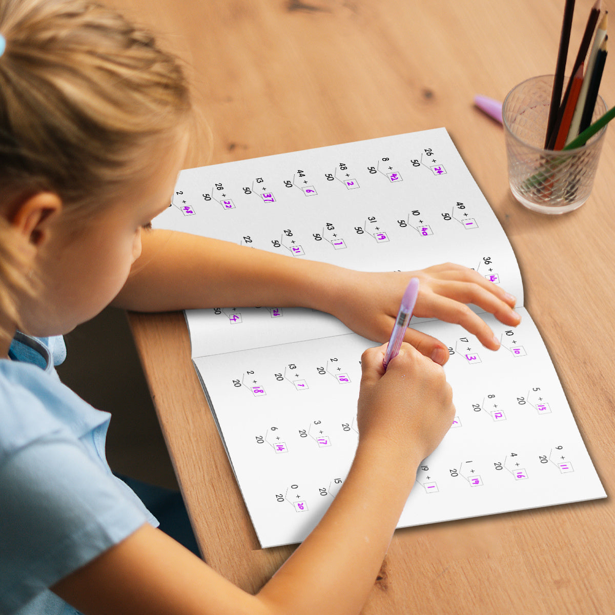 Math Workbook Kids 4-6: 100 Fun Practice Pages