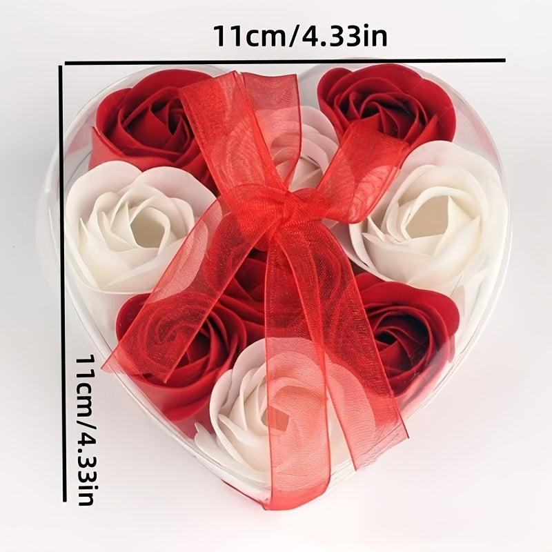 9pcs Romantic Red Artificial Rose Bouquet Wedding Favor Valentine's Day