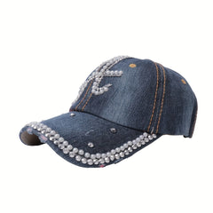 Dot Artificial Diamond Baseball Cap Fashionable And Versatile Cap