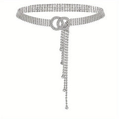 Rhinestone Waistband Y2K Chain Belt for Women