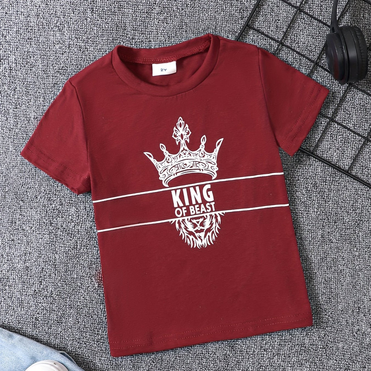 Cute Lion Head Printed Baby T-shirt