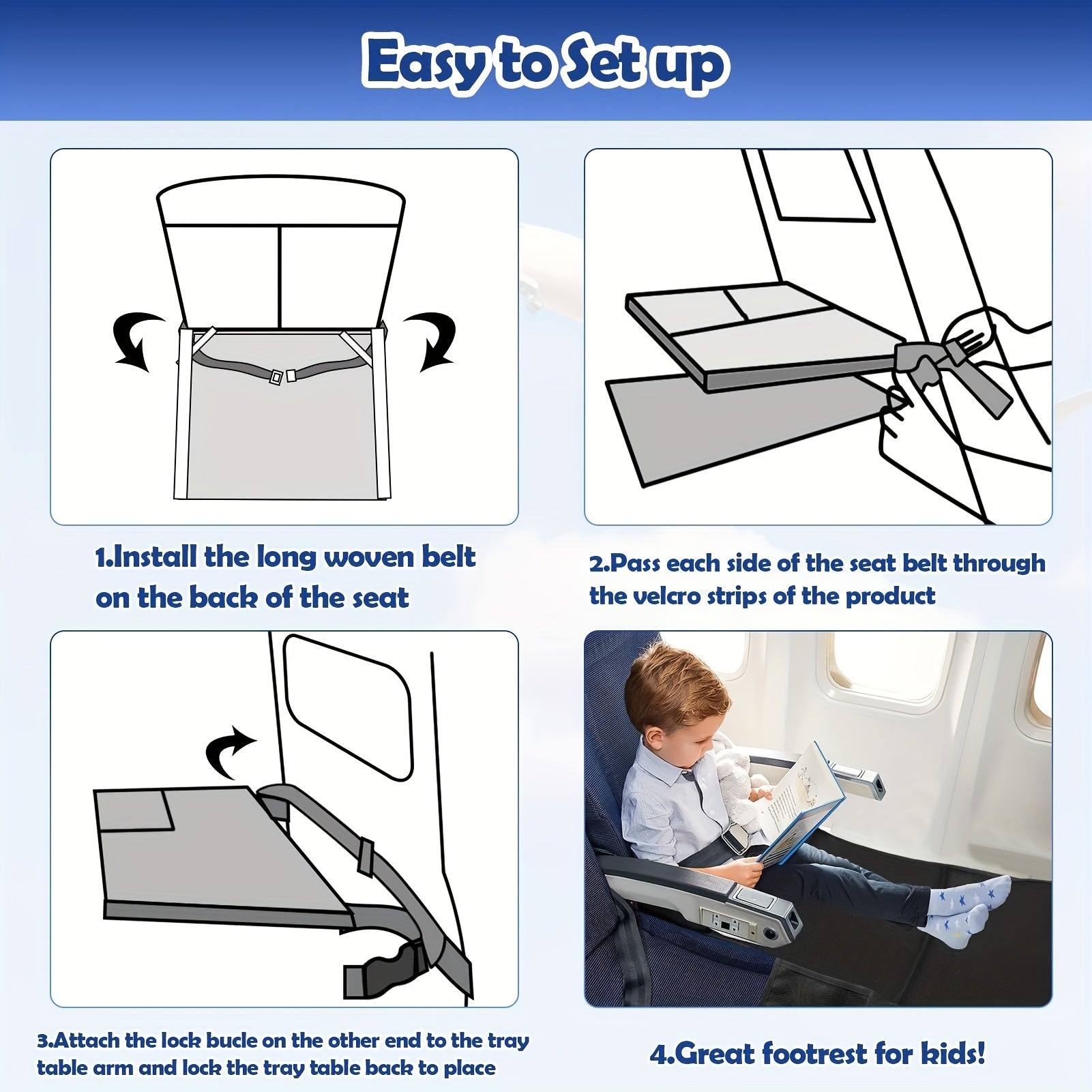 Portable Child Airplane Hammock Toddler Travel Bed