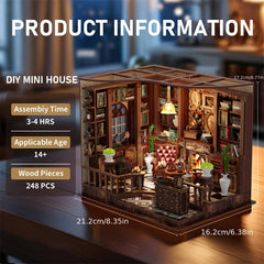 3D Puzzle Bookshelf Mini Study Room Model for Home Decoration