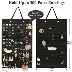 Wall Mounted Jewelry Organizer Hanging Earrings Necklace Storage Bag