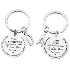 Stainless Steel Jewelry Keychain TO MY SON Inspirational Letters