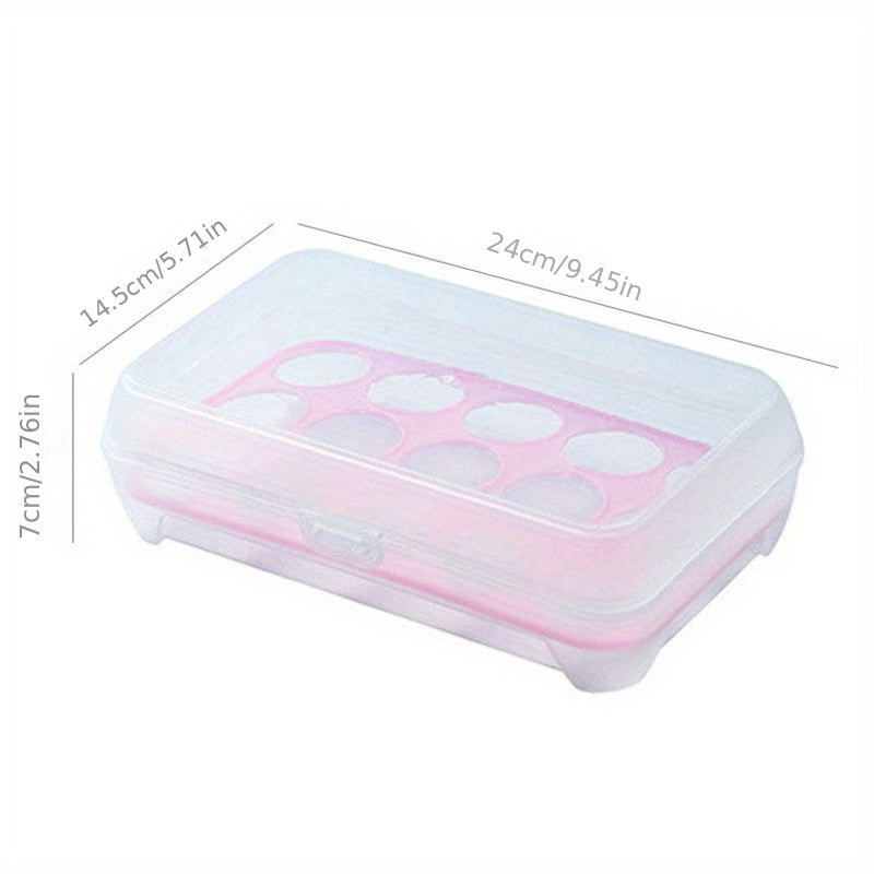 15 Grids Egg Storage Box With Lid Durable Reusable Anti Drop Container