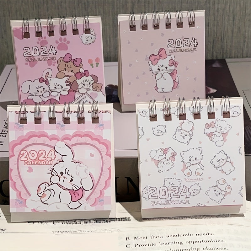 Mikko Pink Kitten Desk Calendar Student Desktop Book
