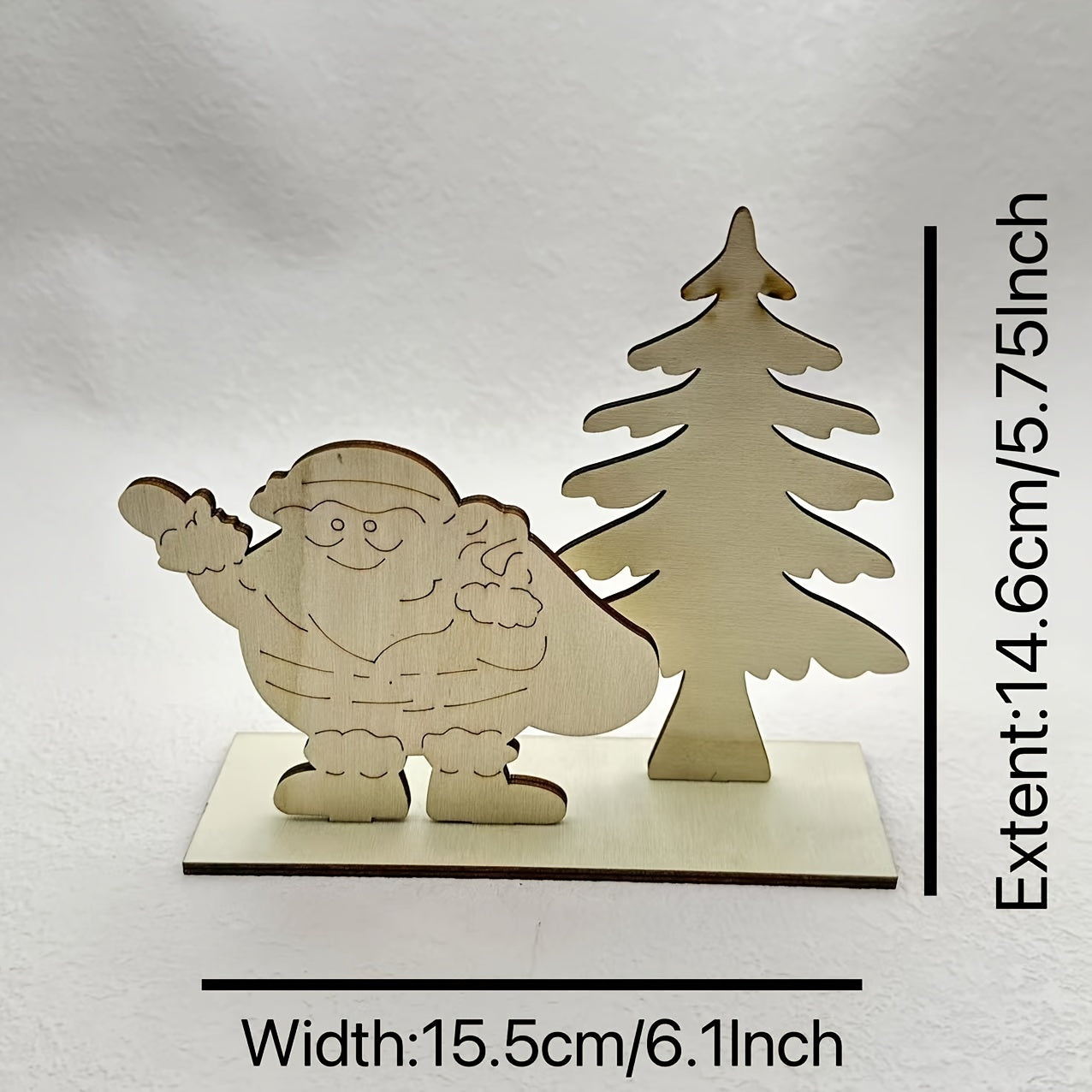 Santa Claus Wooden Crafts Ornaments Christmas Decoration