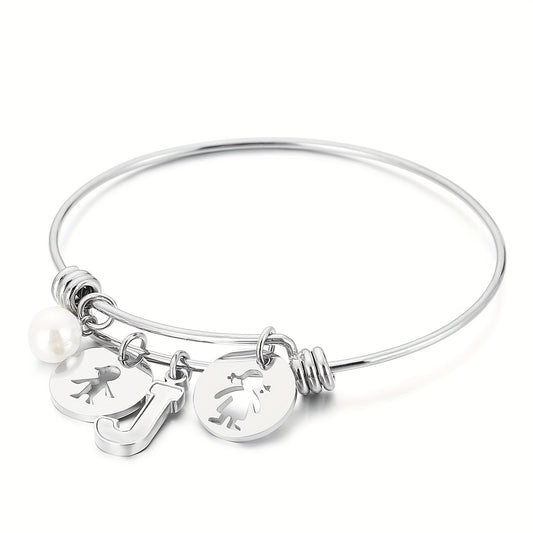 BFF English Letter H N Pendant Bracelet For Girls Gift Friends Kids Accessories