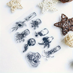 8 Styles Flower Transparent Stamp Seal for Card Making Decoration DIY Scrapbook