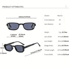 Men's Square Frame Sunglasses UV400 Anti Glare for Outdoor Activities