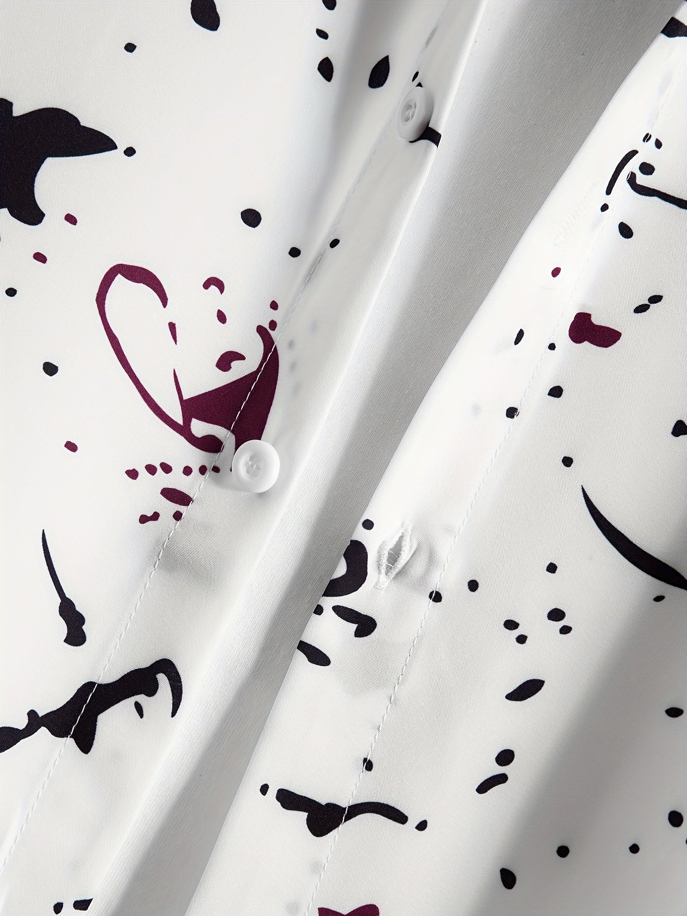 Paint Splatter Pattern Hawaiian Shirt for Summer Vacation