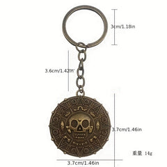 Y2K Cartoon Anime Skull Punk Metal Keychain Bag Car Charm Friends Gift