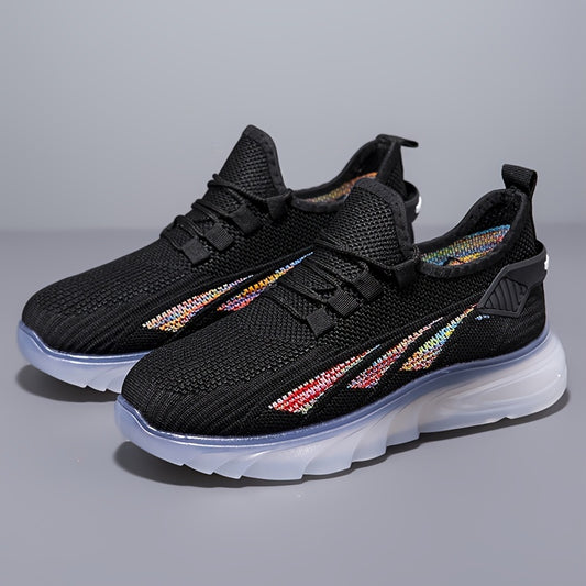 Breathable Flying Woven Shoes Lace Up Sneakers Running Shoes