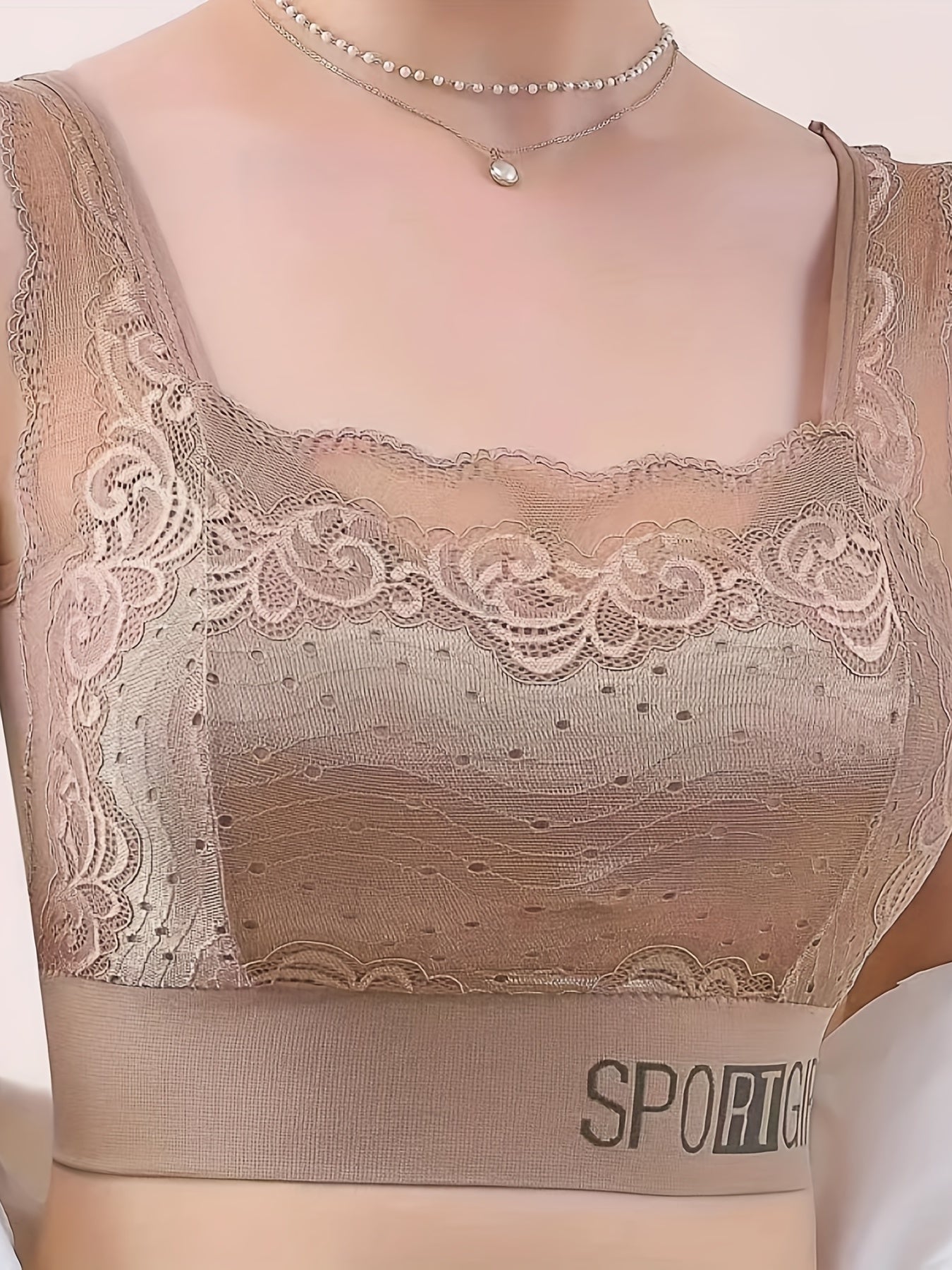 Lace Wireless Push Up Bra Breathable Tank Bra