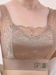 Lace Wireless Push Up Bra Breathable Tank Bra