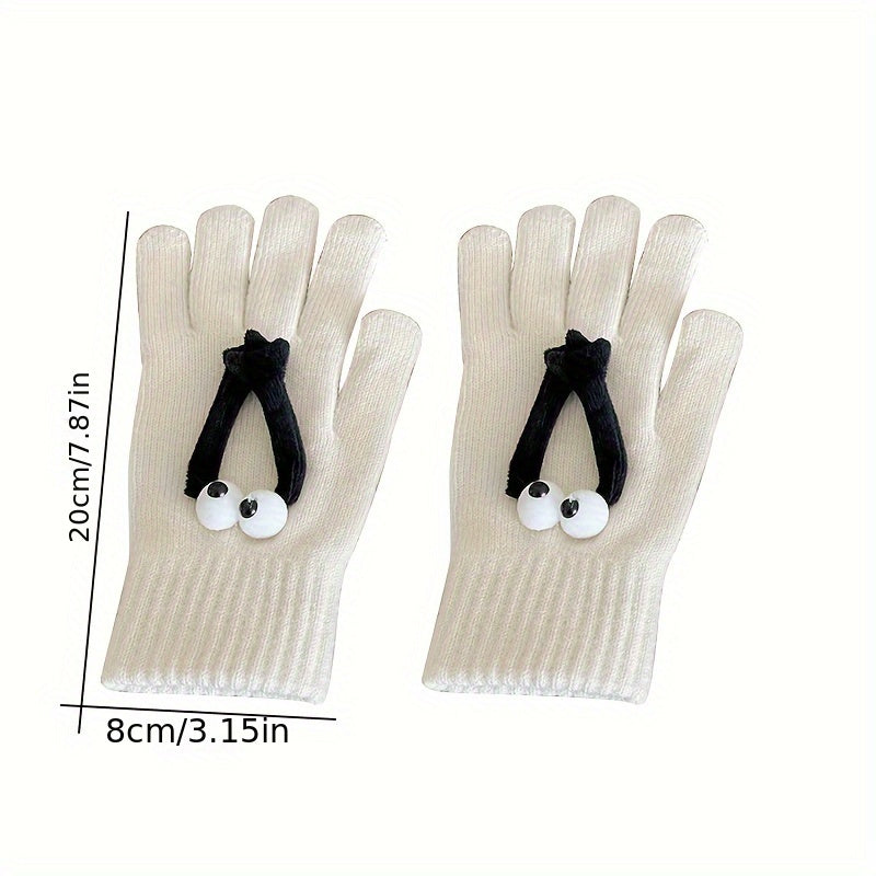 Creative Funny 3D Magnetic Split Finger Gloves Touch Screen Compatible