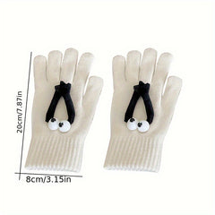 Creative Funny 3D Magnetic Split Finger Gloves Touch Screen Compatible