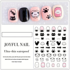 Cartoon Dog Kitten Nail Sticker DIY Decorative Sticker