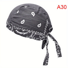 Bandana Hat Unisex Durag Print Cap Pirate Head Scarf