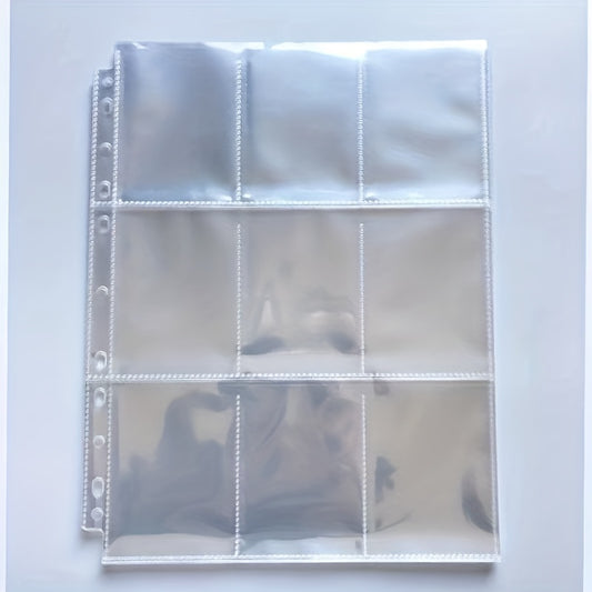 10pcs Card Album Refill Pages 9 Grid 3 inch Photo Collection Book