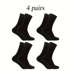 4 Pairs Non Slip Soccer Socks Breathable Crew Socks
